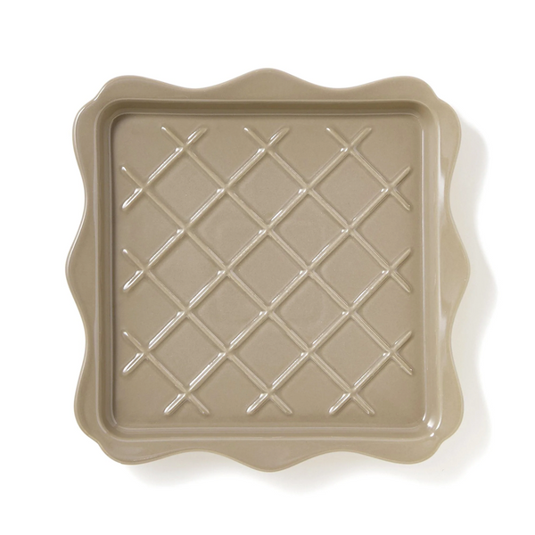 Francfranc Frill Toast Plate - Gray 日本Francfranc陶瓷华夫饼餐盘