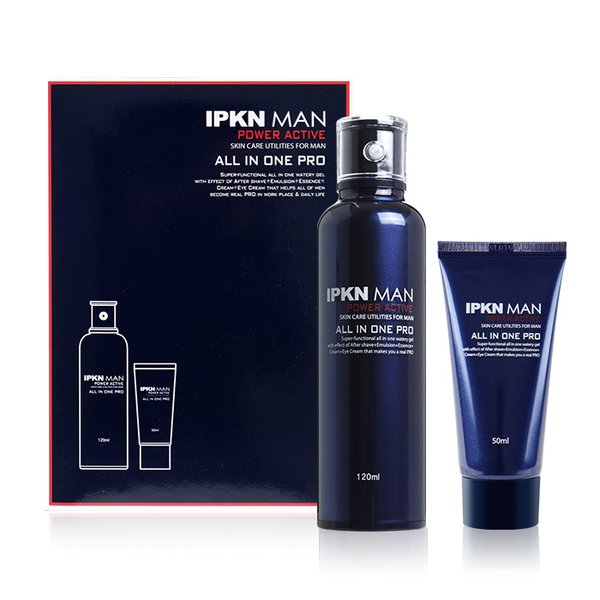 IPKN Man Power Active All In One Pro Special Set 韩国IPKN 男士活力多效合一凝胶乳液 120ml + 50ml