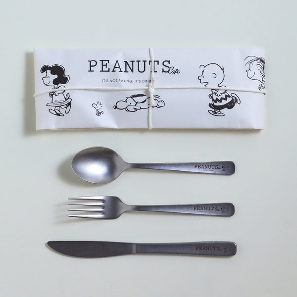 PEANUTS Cafe Cutlery 3pcs Set 日本PEANUTS 史努比咖啡厅餐具套装