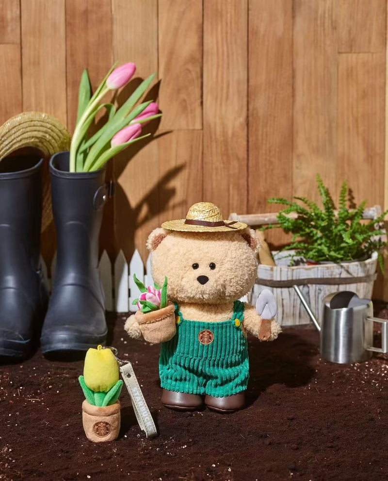 [Pre-Order] Korean SBUX Brighten Your Day Series Flower Market Gardener Bearista Plush [预售] 韩国星巴克 照亮您的一天系列 花市花园园丁小熊公仔