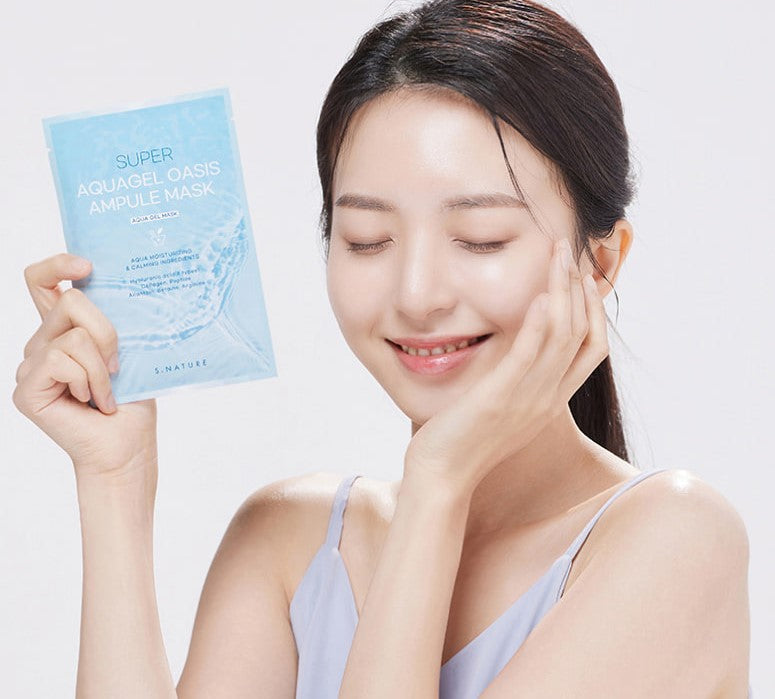 S. NATURE Super Aquagel Oasis Ampule Mask 5pcs/box 韩国S. NATURE 绿洲保湿安瓶面膜 5片/盒