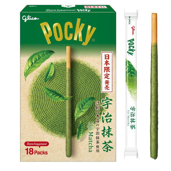 [PRE ORDER] GLICO Pocky Giant Uji Matcha 18 packs/box [提前预定] 格力高 百奇 地域限定 宇治抹茶巨型巧克力饼干棒 18袋/盒