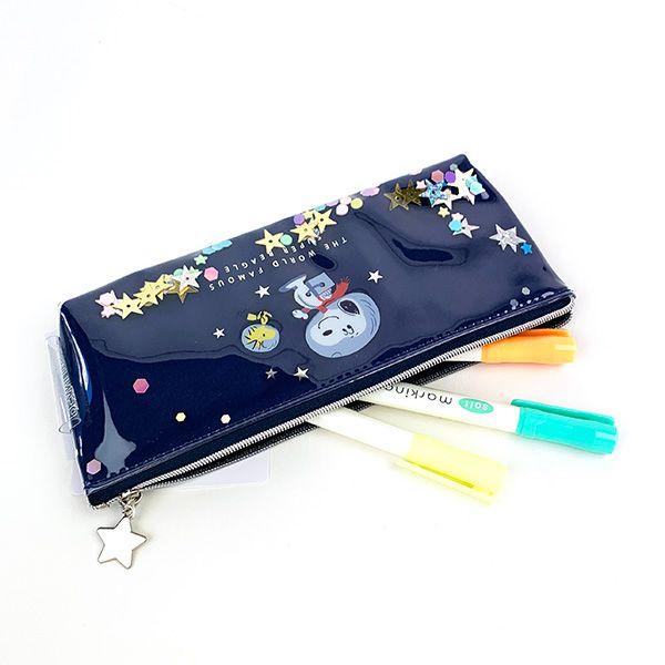 SNOOPY NV Astro Peanuts Pencil Pouch (Navy) 日本SNOOPY NV太空史努比笔袋 (海军蓝)