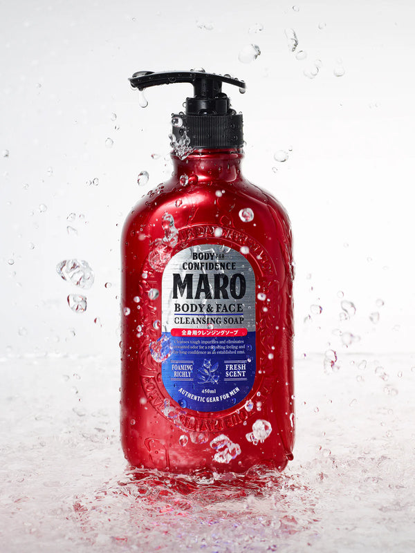 MARO Body & Face Cleansing Soap 日本MARO摩隆 男士多效全身洁净 沐浴露洗面奶二合一 (清爽型) 400ml