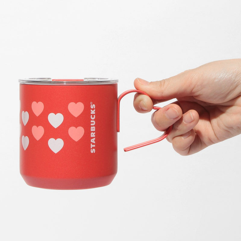 [Pre-Order] Japan SBUX 2025 Valentine Collection Stainless Steel Mug 355ml [预售] 日本星巴克 2025情人节系列 爱心不锈钢马克杯 355ml