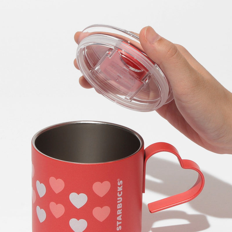 [Pre-Order] Japan SBUX 2025 Valentine Collection Stainless Steel Mug 355ml [预售] 日本星巴克 2025情人节系列 爱心不锈钢马克杯 355ml