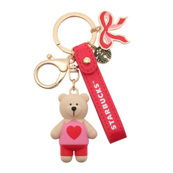 [Pre-Order] Japan SBUX 2025 Valentine Collection 2025 Valentine's Day Bearista Keychain [预售] 日本星巴克 2025情人节系列 2025情人节小熊钥匙圈