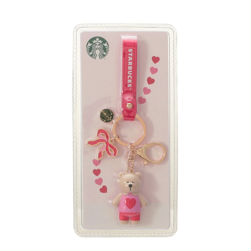 [Pre-Order] Japan SBUX 2025 Valentine Collection 2025 Valentine's Day Bearista Keychain [预售] 日本星巴克 2025情人节系列 2025情人节小熊钥匙圈