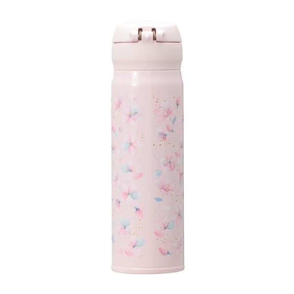 Japan SBUX 2025 Sakura Daytime Collection SAKURA Handy Stainless Steel Bottle Pale Pink 500ml 日本星巴克 2025樱花系列 樱花淡粉色便携不锈钢保温水瓶 500ml