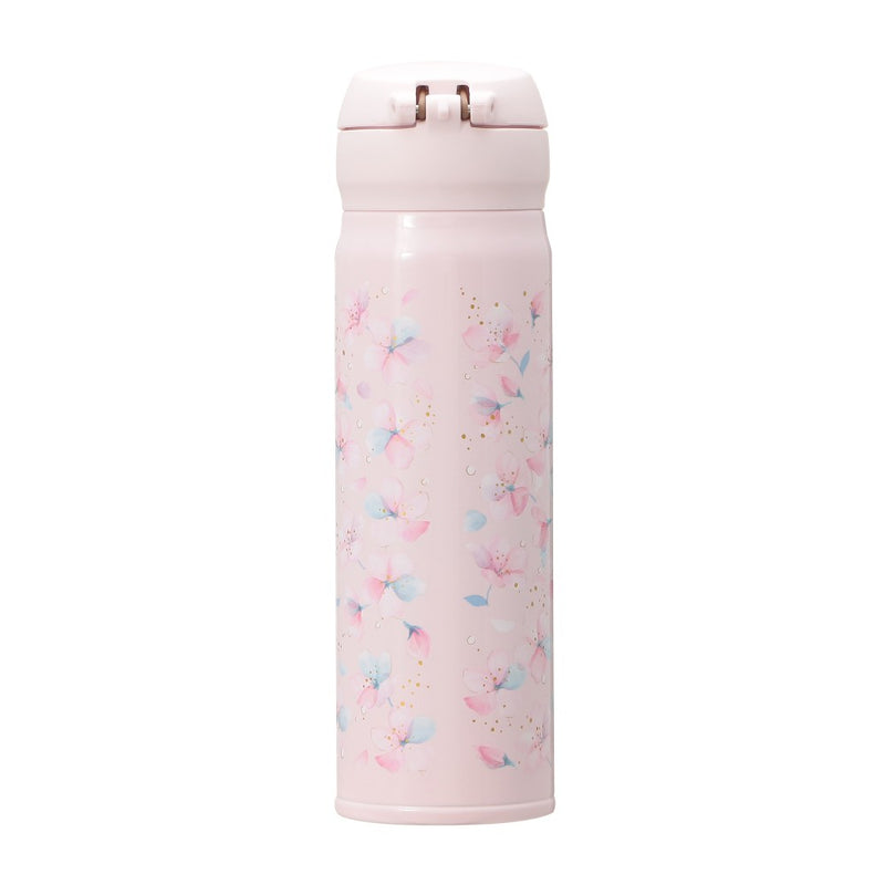 [Pre-Order] Japan SBUX 2025 Sakura Daytime Collection SAKURA Handy Stainless Steel Bottle Pale Pink 500ml [预售] 日本星巴克 2025樱花系列 樱花淡粉色便携不锈钢保温水瓶 500ml