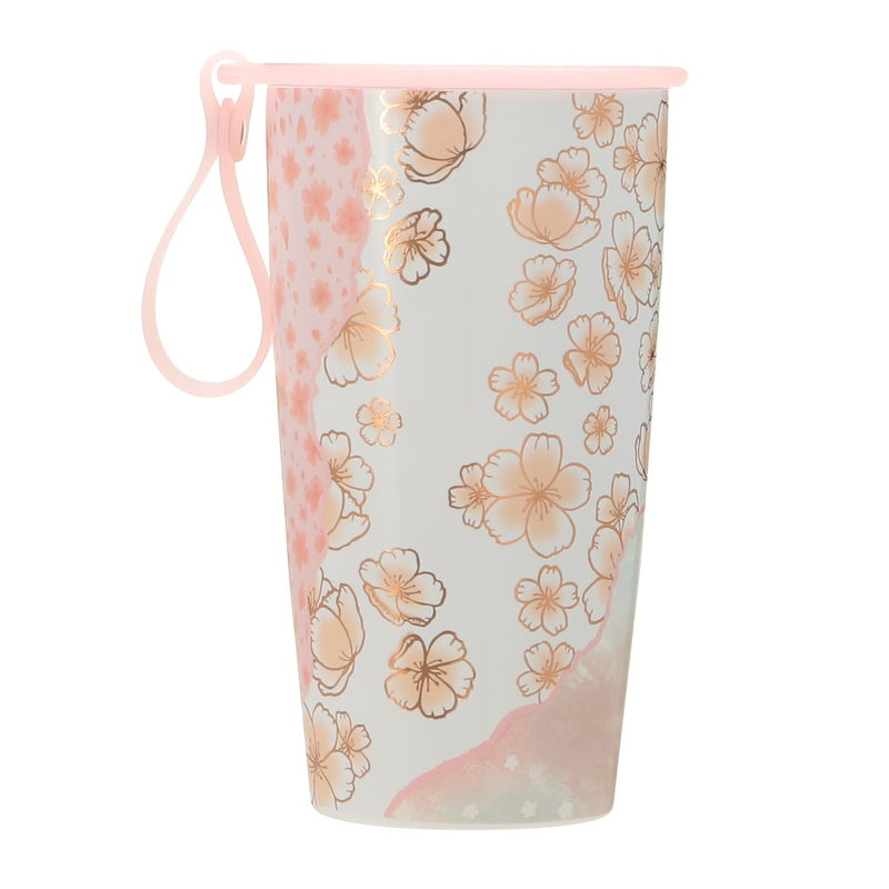 [Pre-Order] Japan SBUX 2025 Sakura Daytime Collection SAKURA Strap Stainless Steel Cup 355ml [预售] 日本星巴克 2025樱花系列 樱花带不锈钢杯 355ml