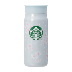 [Pre-Order] Japan SBUX 2025 Sakura Daytime Collection SAKURA Pale Blue Stainless Steel Bottle 355ml [预售] 日本星巴克 2025樱花系列 樱花淡蓝色不锈钢瓶 355ml