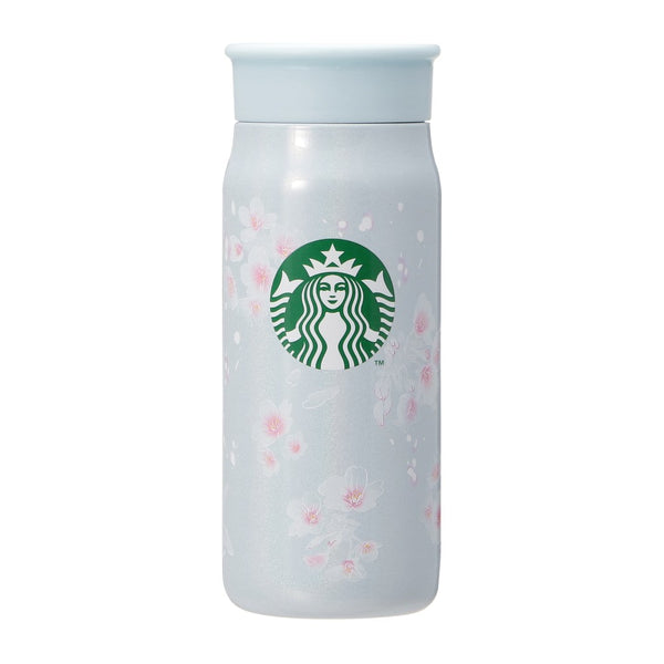 [Pre-Order] Japan SBUX 2025 Sakura Daytime Collection SAKURA Pale Blue Stainless Steel Bottle 355ml [预售] 日本星巴克 2025樱花系列 樱花淡蓝色不锈钢瓶 355ml