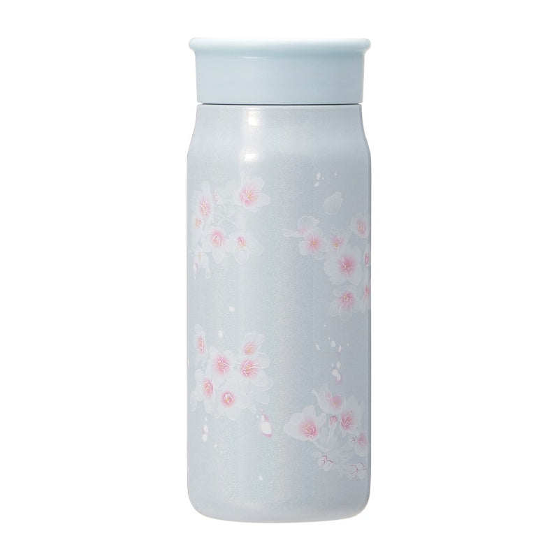 [Pre-Order] Japan SBUX 2025 Sakura Daytime Collection SAKURA Pale Blue Stainless Steel Bottle 355ml [预售] 日本星巴克 2025樱花系列 樱花淡蓝色不锈钢瓶 355ml