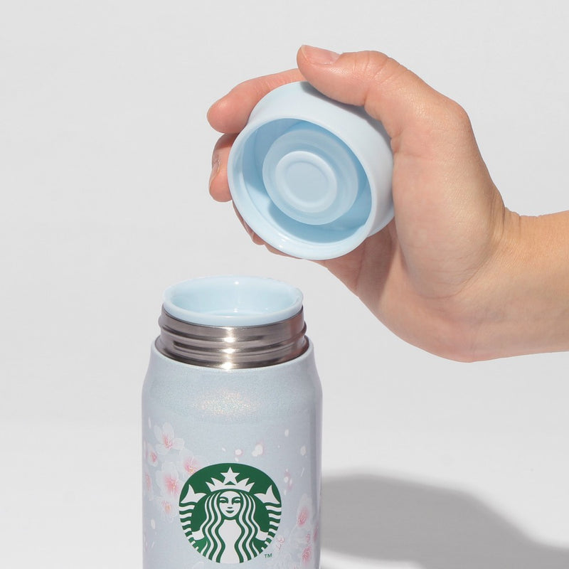 [Pre-Order] Japan SBUX 2025 Sakura Daytime Collection SAKURA Pale Blue Stainless Steel Bottle 355ml [预售] 日本星巴克 2025樱花系列 樱花淡蓝色不锈钢瓶 355ml