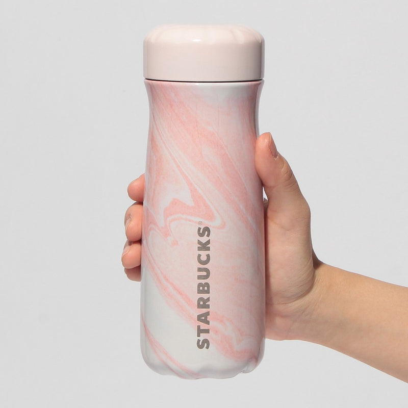 [Pre-Order] Japan SBUX 2025 Sakura Daytime Collection SAKURA S'well Marble Stainless Steel Bottle 473ml [预售] 日本星巴克 2025樱花系列 樱花S'well 大理石不锈钢瓶 473ml