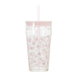 [Pre-Order] Japan SBUX 2025 Sakura Daytime Collection SAKURA Glass Tumbler 473ml [预售] 日本星巴克 2025樱花系列 樱花玻璃杯 473ml