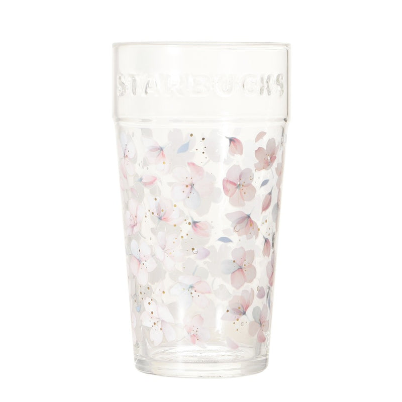 [Pre-Order] Japan SBUX 2025 Sakura Daytime Collection SAKURA Glass Tumbler 473ml [预售] 日本星巴克 2025樱花系列 樱花玻璃杯 473ml