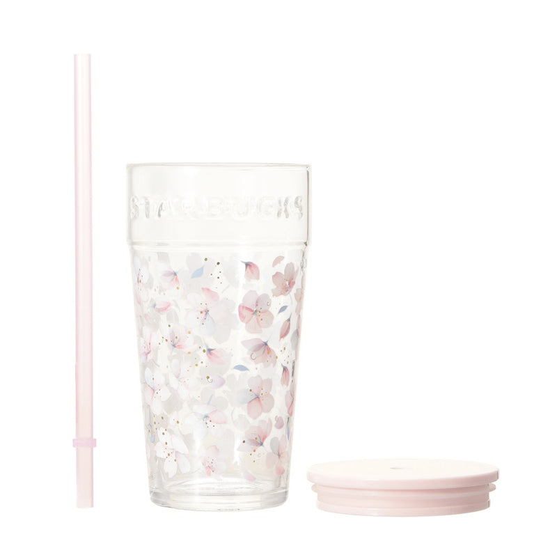 [Pre-Order] Japan SBUX 2025 Sakura Daytime Collection SAKURA Glass Tumbler 473ml [预售] 日本星巴克 2025樱花系列 樱花玻璃杯 473ml