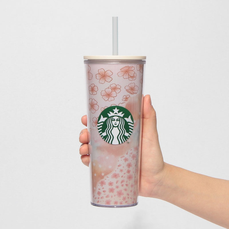 [Pre-Order] Japan SBUX 2025 Sakura Daytime Collection SAKURA Layered Cold Cup Tumbler 414ml [预售] 日本星巴克 2025樱花系列 樱花分层冷水杯 414ml