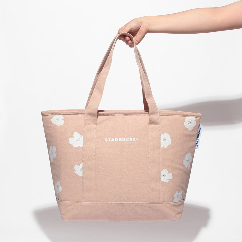 [Pre-Order] Japan SBUX 2025 Sakura Daytime Collection SAKURA Cooling Tote Bag [预售] 日本星巴克 2025樱花系列 樱花保温袋