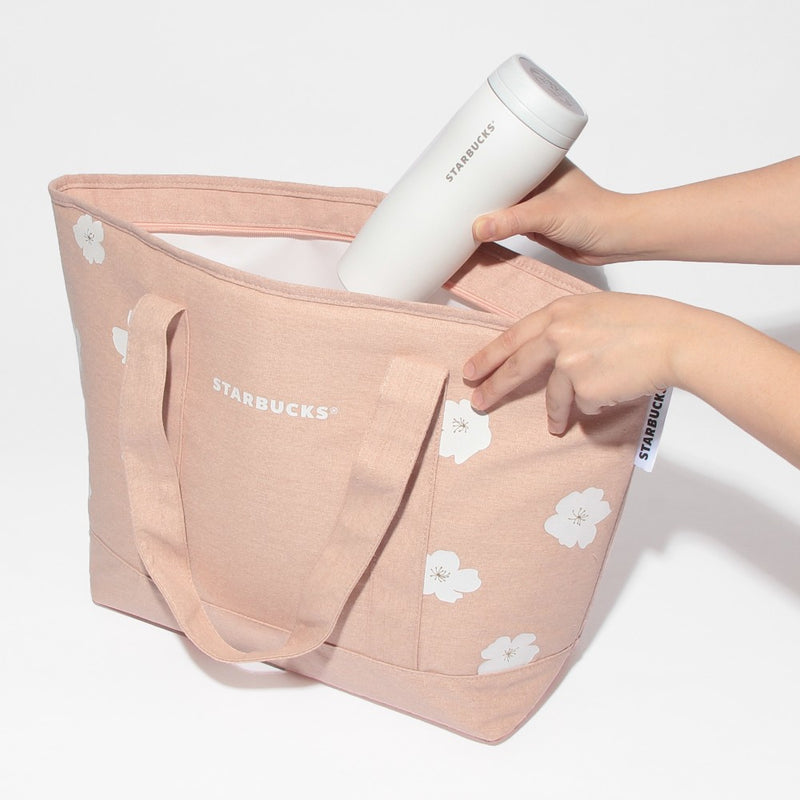 [Pre-Order] Japan SBUX 2025 Sakura Daytime Collection SAKURA Cooling Tote Bag [预售] 日本星巴克 2025樱花系列 樱花保温袋