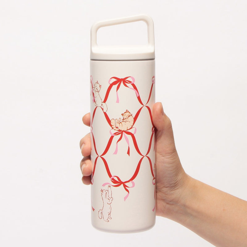 [Pre-Order] Japan SBUX 2025 Valentine Collection Handle Lid Stainless Steel Bottle 473ml [预售] 日本星巴克 2025情人节系列 手柄盖不锈钢瓶 473ml