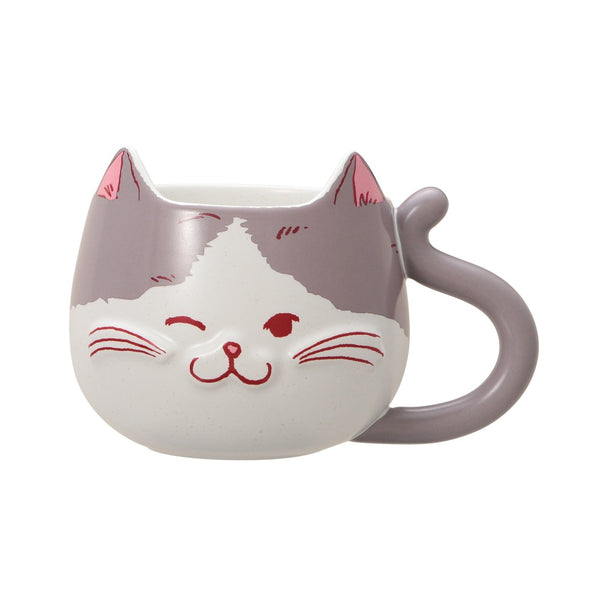 SBUX Japan 2025 Valentine Collection Grey Cat Face Mug 355ml 日本星巴克 2025情人节系列 2025情人节灰猫马克杯 355ml