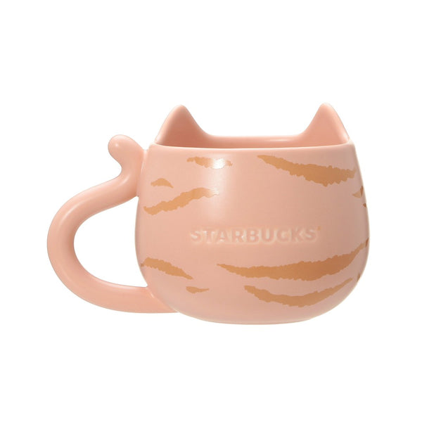 [Pre-Order] Japan SBUX 2025 Valentine Collection 2025 Valentine's Day Beige Cat Face Mug 355ml [预售] 日本星巴克 2025情人节系列 2025情人节橘猫马克杯 355ml