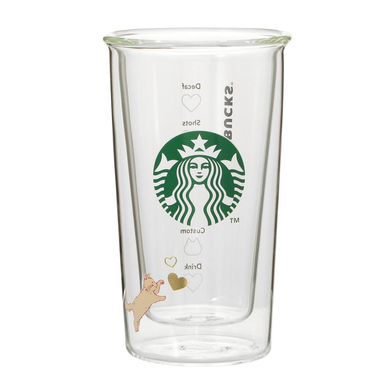 [Pre-Order] Japan SBUX 2025 Valentine Collection 2025 Valentine's Day Heat-Resistant Double-Wall Glass 355ml [预售] 日本星巴克 2025情人节系列 2025情人节耐热双层玻璃杯 355ml