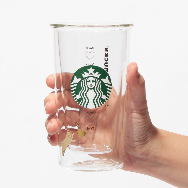 [Pre-Order] Japan SBUX 2025 Valentine Collection 2025 Valentine's Day Heat-Resistant Double-Wall Glass 355ml [预售] 日本星巴克 2025情人节系列 2025情人节耐热双层玻璃杯 355ml