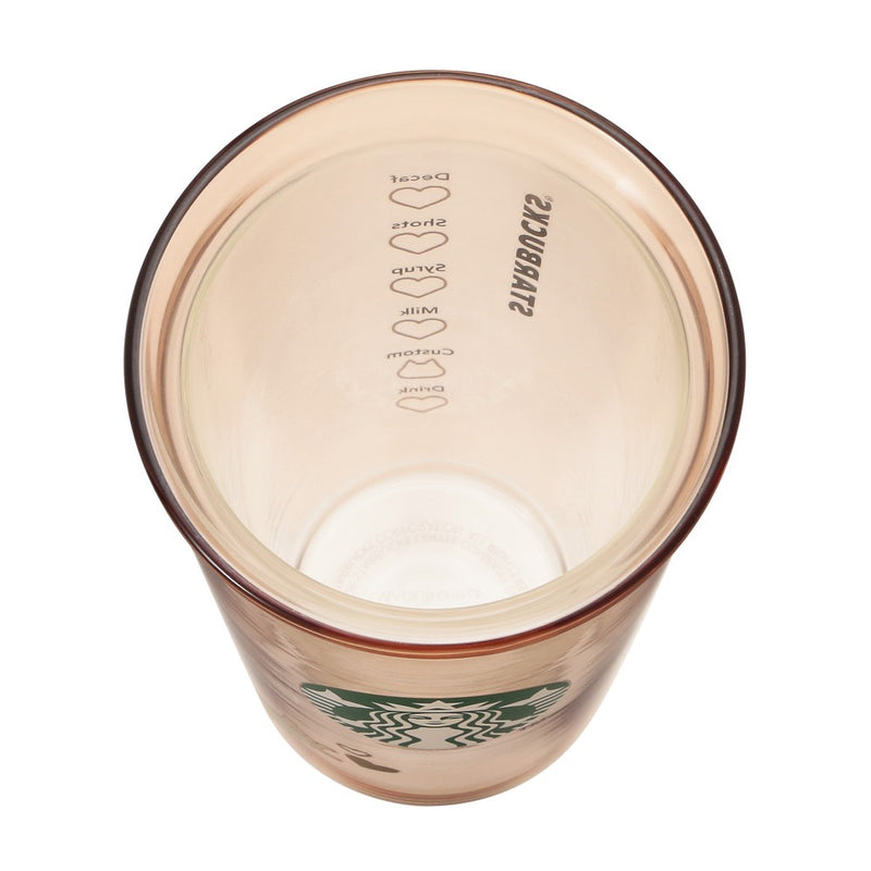 [Pre-Order] Japan SBUX 2025 Valentine Collection 2025 Valentine's Day Heat-Resistant Double-Wall Beige Glass 355ml [预售] 日本星巴克 2025情人节系列 2025情人节耐热双层米色玻璃杯 355ml