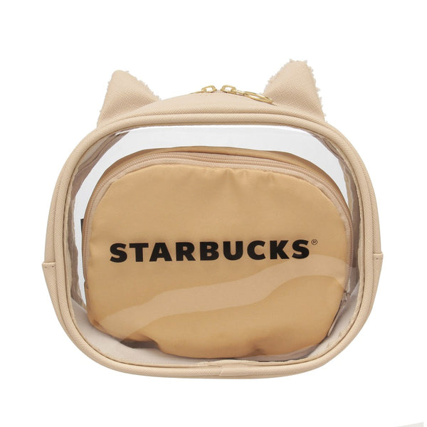 [Pre-Order] Japan SBUX 2025 Valentine Collection 2025 Valentine's Day Fur Pouch in Clear Pouch Set [预售] 日本星巴克 2025情人节系列 2025情人节透明收纳包袋套装