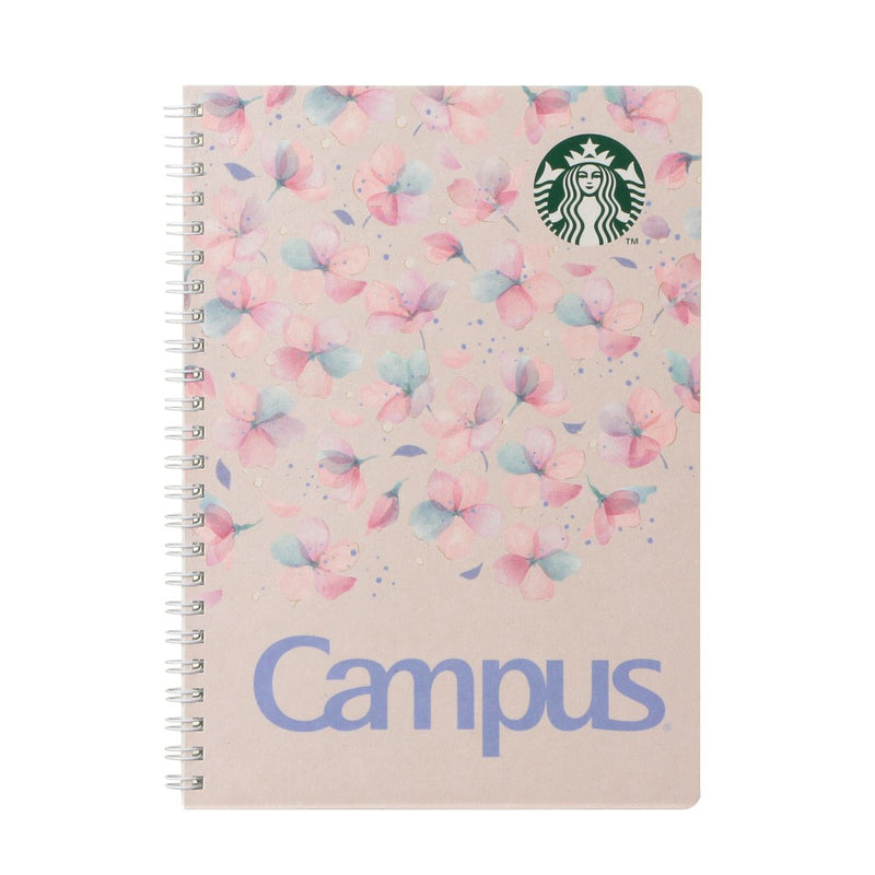 [Pre-Order] Japan SBUX 2025 Sakura Daytime Collection SAKURA Campus Ring Notebook (Beige) [预售] 日本星巴克 2025樱花系列 樱花校园环笔记本 (米色)