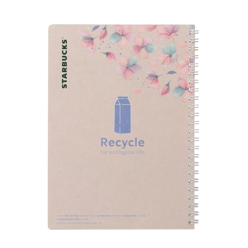 [Pre-Order] Japan SBUX 2025 Sakura Daytime Collection SAKURA Campus Ring Notebook (Beige) [预售] 日本星巴克 2025樱花系列 樱花校园环笔记本 (米色)