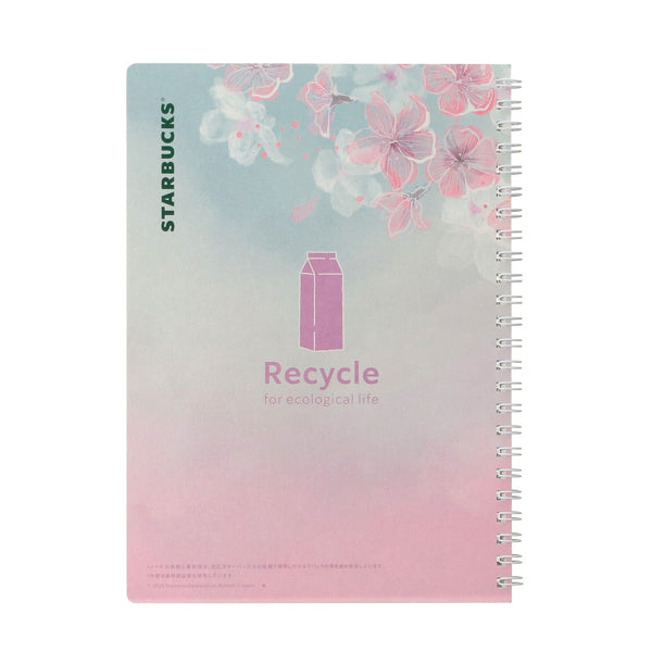 [Pre-Order] Japan SBUX 2025 Sakura Daytime Collection SAKURA Campus Ring Notebook (Gradient) [预售] 日本星巴克 2025樱花系列 樱花校园环笔记本 (渐变色)