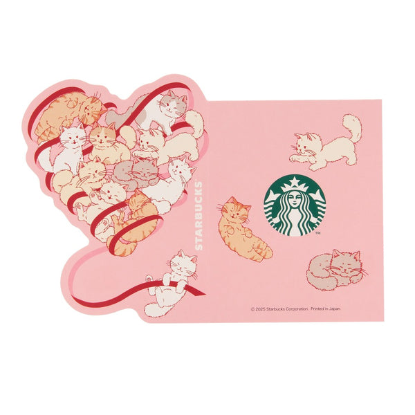 [Pre-Order] Japan SBUX 2025 Valentine Collection Valentine's Day 2025 Beverage Card Cat [预售] 日本星巴克 2025情人节系列 2025貓咪情人节饮料卡