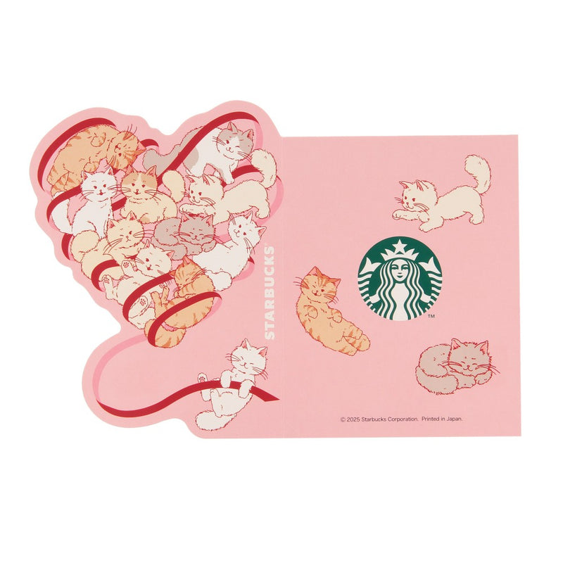 [Pre-Order] Japan SBUX 2025 Valentine Collection Valentine's Day 2025 Beverage Card Cat [预售] 日本星巴克 2025情人节系列 2025貓咪情人节饮料卡