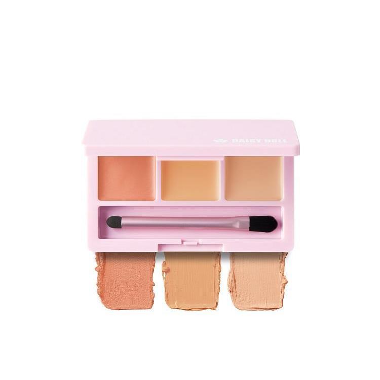 DAISY DOLL Concealer Palette (R-02 Warm Beige) 日本DAISY DOLL 三色遮瑕盘 (R-02 暖肤色)