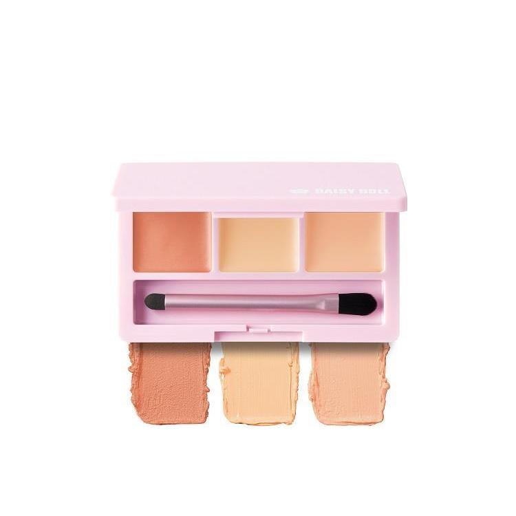 DAISY DOLL Concealer Palette (R-01 Light Beige) 日本DAISY DOLL 三色遮瑕盘 (R-01 亮肤色)