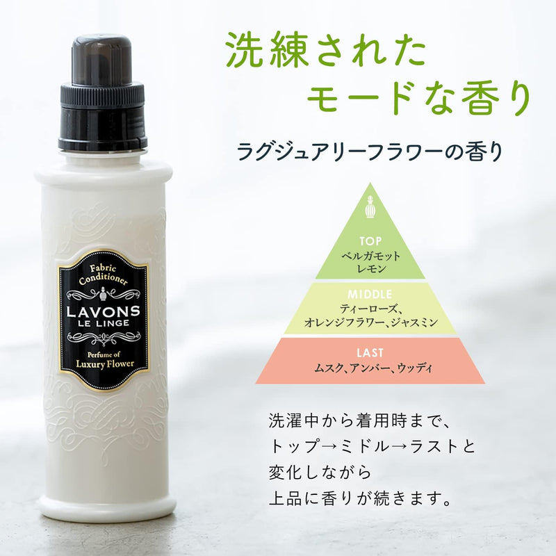 LAVONS  Le Linge Fabric Conditioner (Luxury Flower) 朗蓬恩 衣物柔软柔顺剂 (典雅花香) 600ml