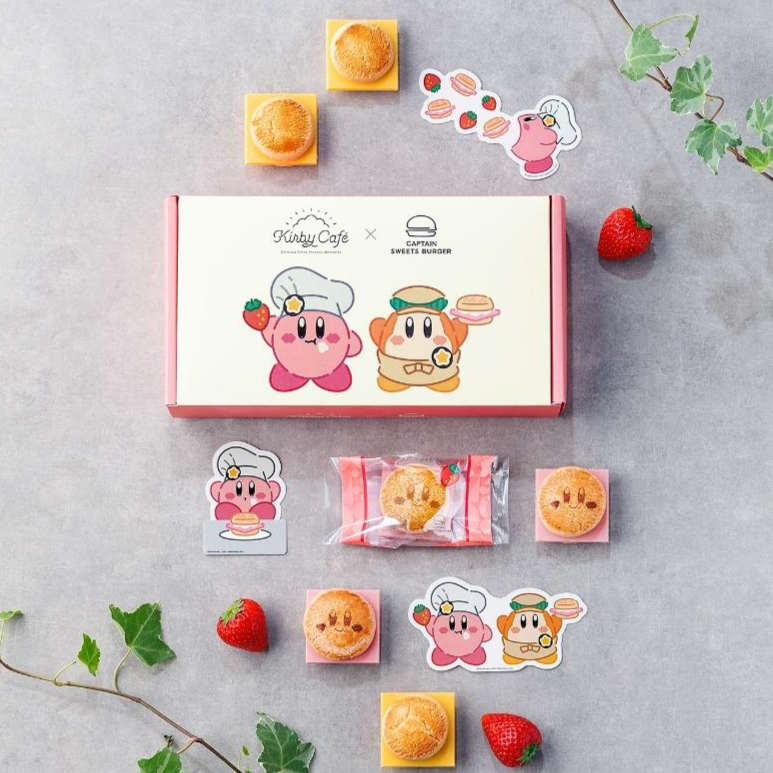 [PRE-ORDER] CAPTAIN SWEETS BURGER x KIR BY CAFE Kir by Sweets Burger Set 6pcs/Box [预售] 日本CAPTAIN SWEETS BURGER x 星之卡比主题咖啡厅 卡比汉堡甜点 6个/盒