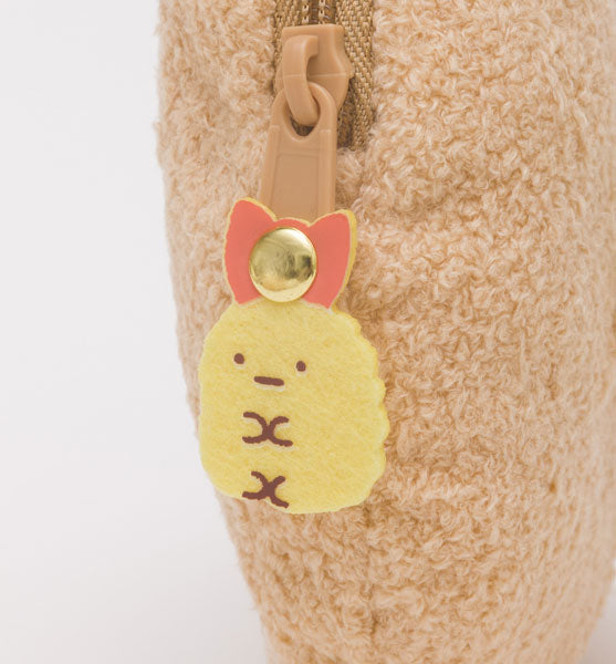 SAN-X Sumikko Gurashi Plush Reel Pass Case (Tonkatsu) 日本SAN-X 角落生物伸缩造型票卡钱包 (猪排)