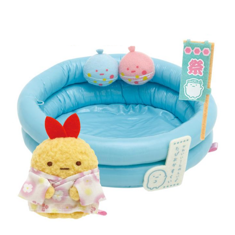 SAN-X Sumikko Gurashi Plush Toy Pool 日本SAN-X 角落生物 夏日祭炸虾游泳池场景