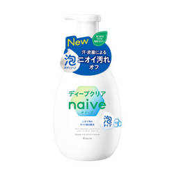 Kracie Naive Body Foaming Body Wash (DEEP CLEAR)  嘉娜宝 Naive 氨基酸保湿泡沫沐浴乳 (清透柑橘花香) 600ml