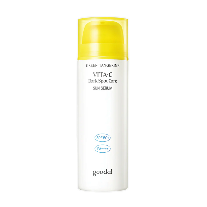 GOODAL Green Tangerine Vita C Dark Spot Care Sun Serum SPF50+ PA++++ 韩国GOODAL 济州青橘维C美白淡斑去痘印防晒精华 50ml