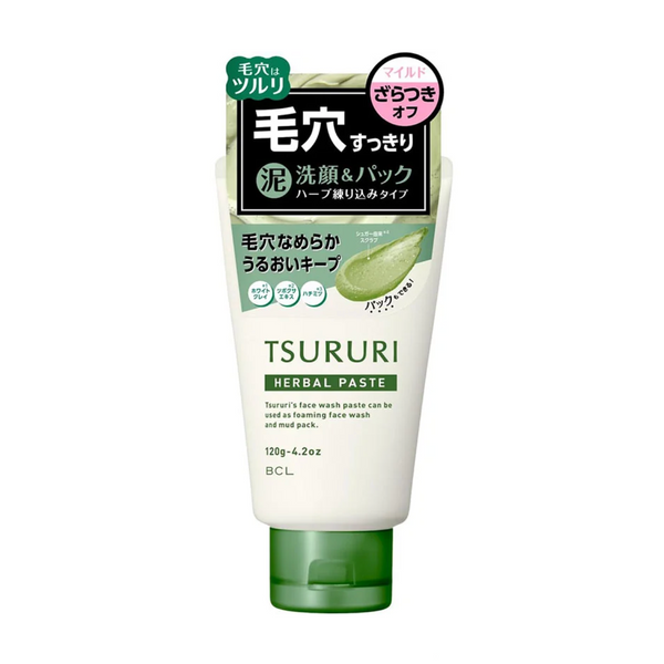 BCL TSURURI Facial Cleansing Herbal Paste 日本BCL TSURURI 毛孔清洁去黑头草本白泥洗面膏 120g