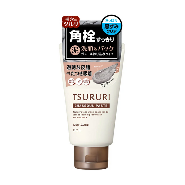 BCL TSURURI Facial Cleansing Ghassoul Paste 日本BCL TSURURI 毛孔清洁去黑头天然火岩泥粘土洗面膏 120g