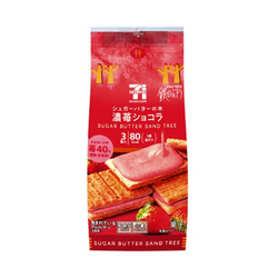 7-Eleven Japan Sugar Butter Tree Cookies (Dark Strawberry Chocolate) 3 Pieces 日本7-11便利店零食 砂糖奶油樹奶油夾心饼干 (黑草莓巧克力味) 3个入 [Exp. 7/1/2024]