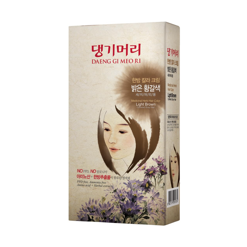 DAENG GI MEO RI Medicinal Herb Hair Color (Light Brown) 康绮墨丽 草本染发膏 (浅褐色) 148g